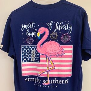 Simply Southern Flamingo tee shirt
